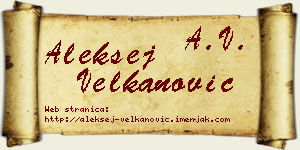 Aleksej Velkanović vizit kartica